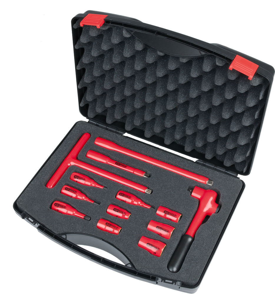 Set Utičnica 3/8" 1000 V 13-Delni Plastični Kofer Potapajuća Izolacija KS Tools 295755W