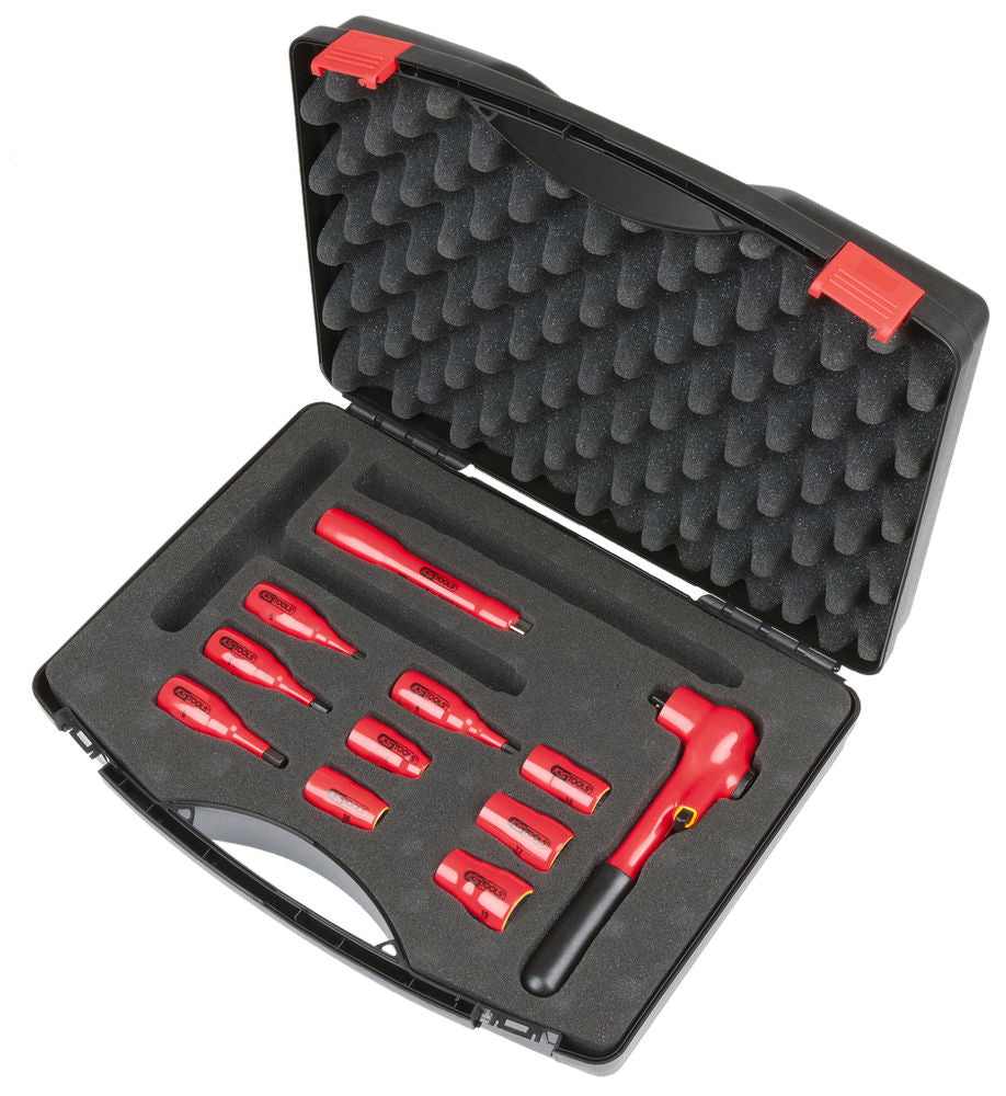 Set Utičnica 3/8" 1000 V 11-Delni Plastični Kofer Potapajuća Izolacija KS Tools 295754W