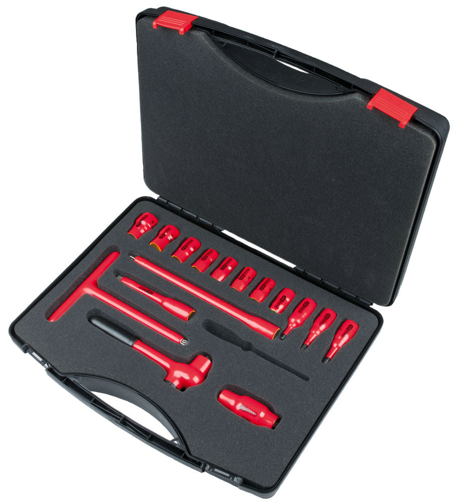 Set Utičnica 3/8" 1000 V 16-Delni Plastični Kofer