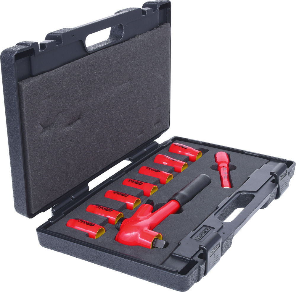 KS Tools Set nasadnih ključeva 1/2" 1000 V 9-Delni sa Čegrtaljkom i Nastavcima Potapajuća Izolacija DENIOS 295648W
