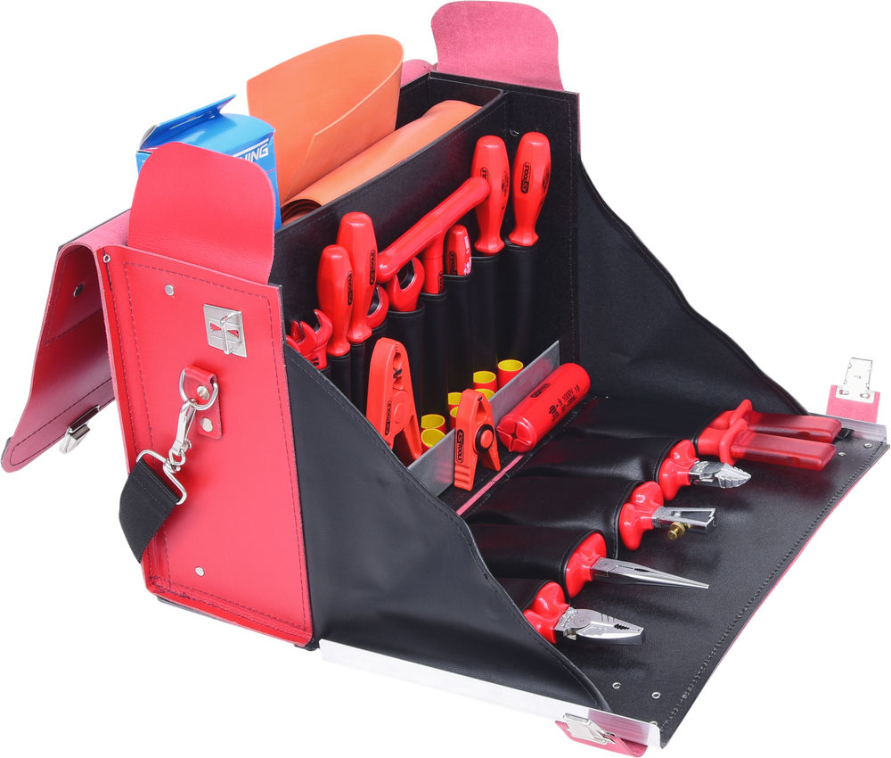 Električarski Set Alata 1000 V 36-Delni Kofer Od Goveđe Kože 295737W