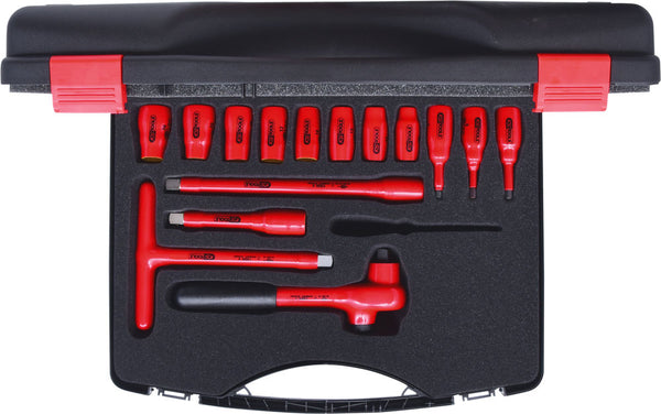 Set nasadnih ključeva 1/2" 1000 V 15-delni plastični kofer