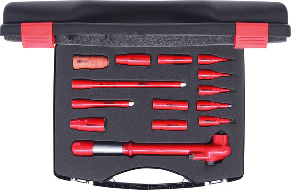 Set Utičnica 3/8" 1000 V 14-Delni Plastični Kofer Potapajuća Izolacija KS Tools 295749W