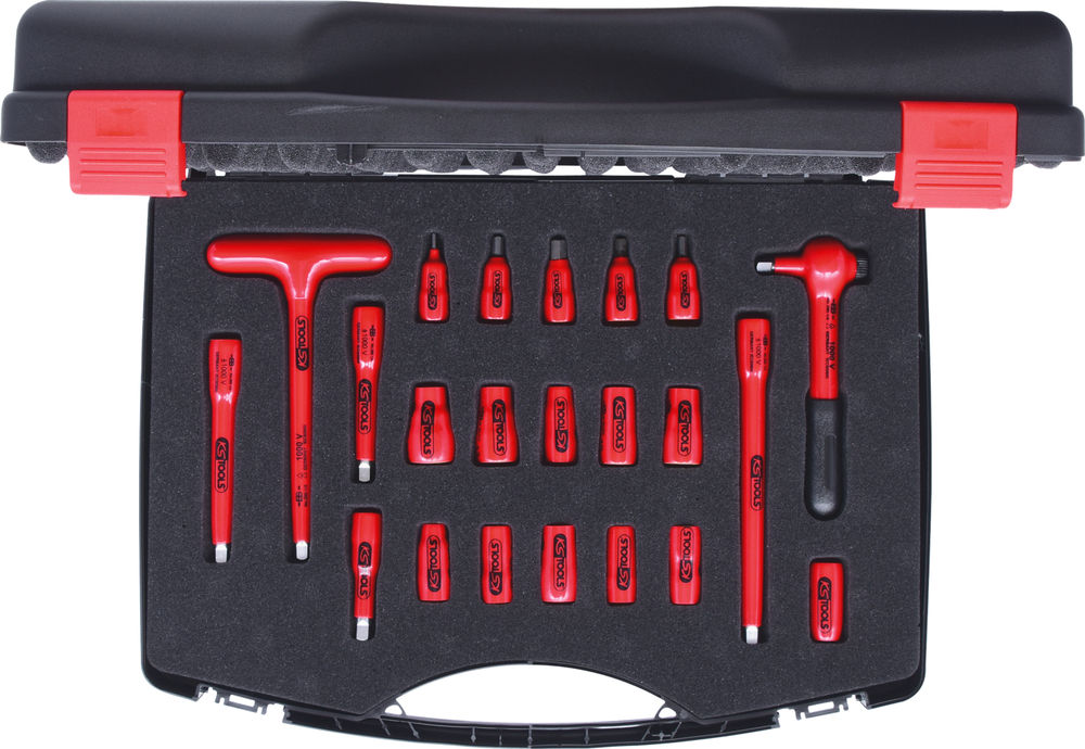Set nasadnih ključeva 1/4" 1000 V 22-Delni Plastični Kofer
