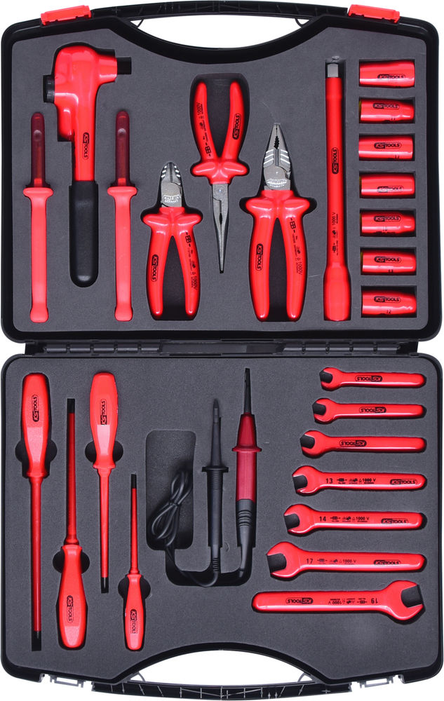 KS Tools Set Električarskog Alata 1000 V 26-Delni Plastični Kofer Potapajuća Izolacija DENIOS 295739W