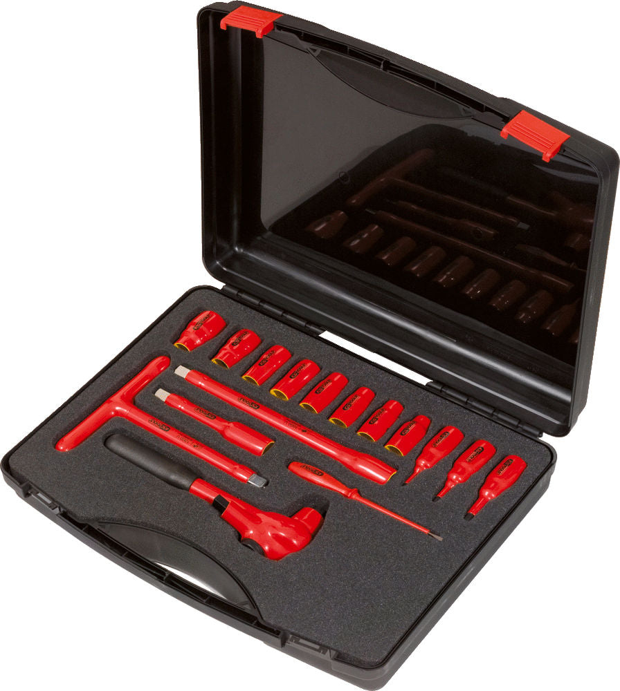 Set Utičnica 1/2" 1000 V 16-Delni Plastični Kofer Potapajuća Izolacija 295740W