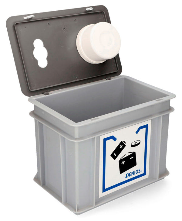 DENIOS Kutija za Sakupljanje Istrošenih Baterija od Plastike 294792W