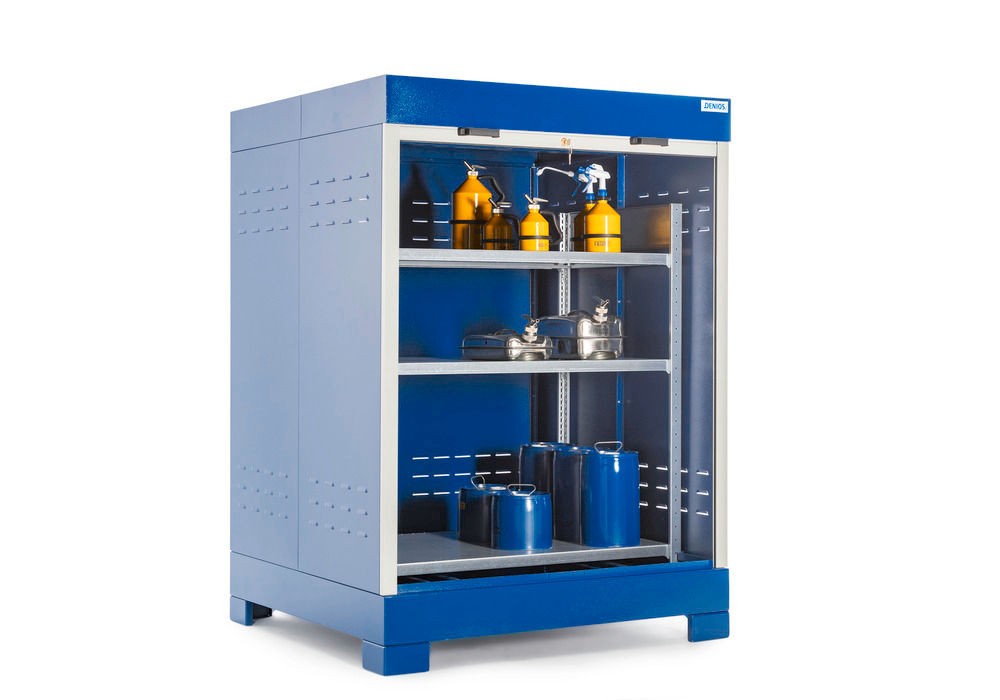 Denios Čelik Depo za Opasne Materije sa Rolo Vratima 1400x1410x1960mm Plava