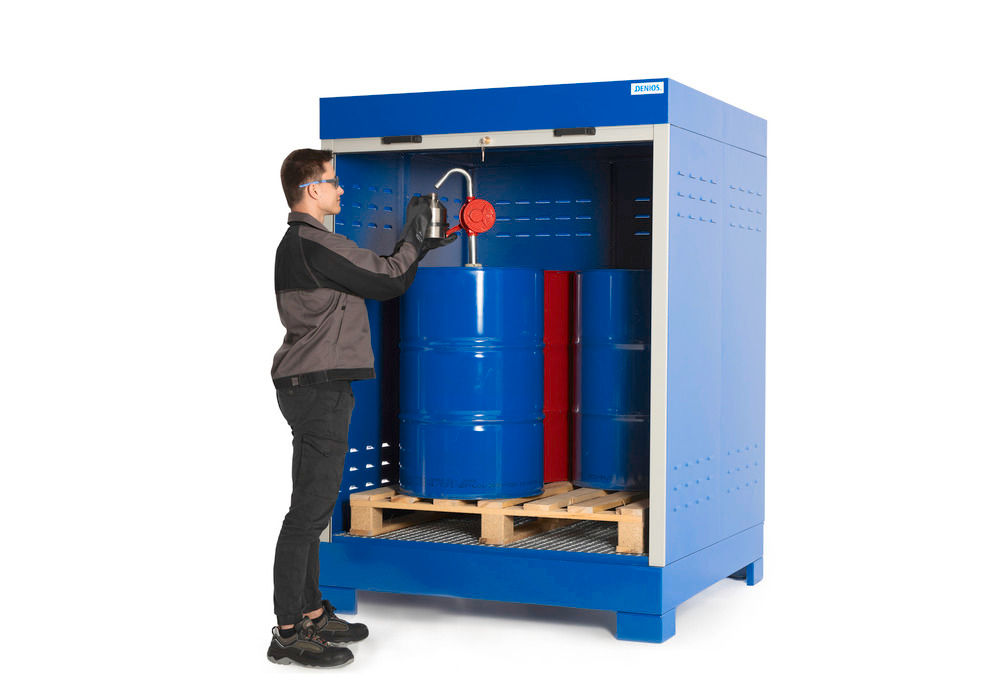 Denios Čelik Depo za Opasne Materije sa Rolo Vratima 1400x1410x1960mm Plava