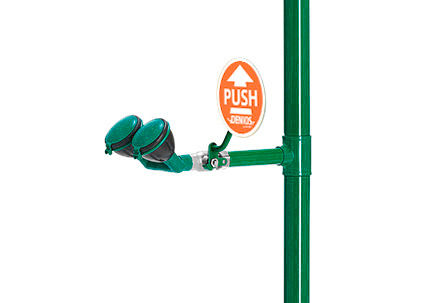 Samostojeća Tuš Stanica za Telo sa Tuš Stanicom za Oči B-SAFETY BR 832085/75 l Zelena EN 15154-1