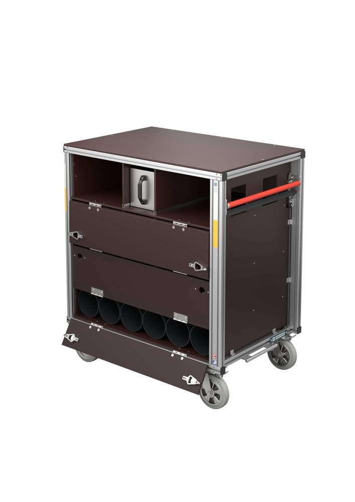 Aluminijumski Transportni Kolica za Zaštitnu Opremu za Disanje 1200 x 800 x 1370 mm DENIOS 305166W