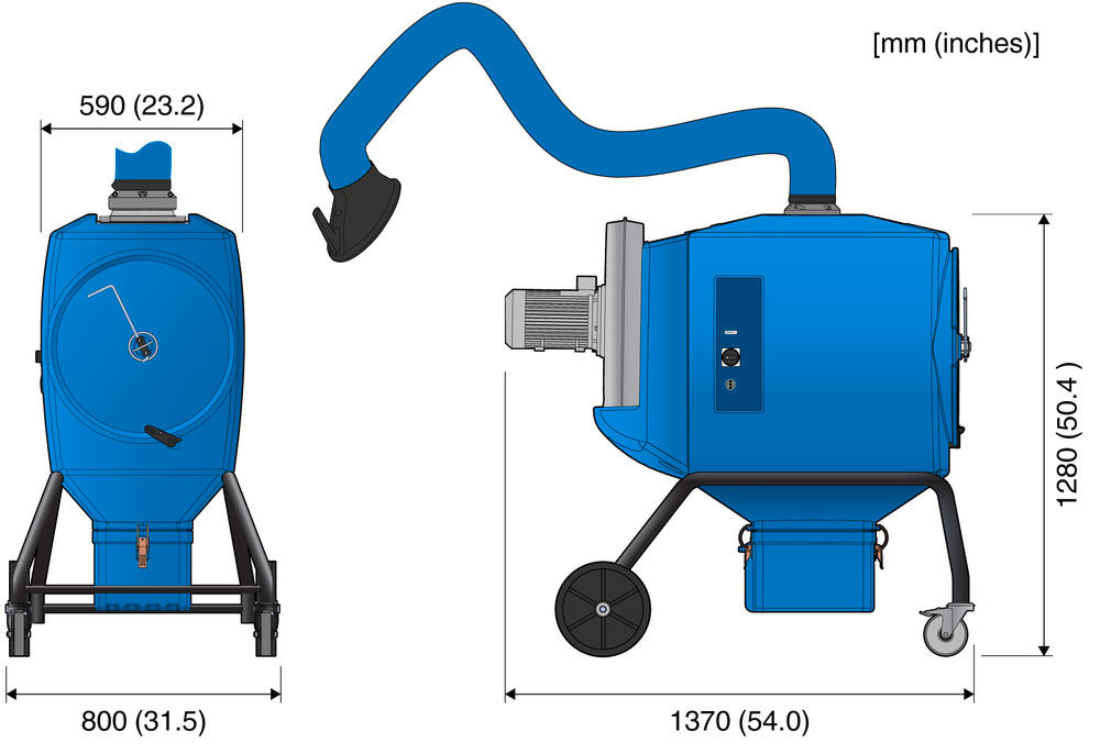 Mobilna Filter Kutija 12 M Za Prašinu I Dim W3 400 V DENIOS 1 Komad