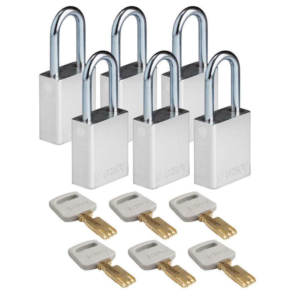 Brady Sigurnosni Katanci SafeKey Aluminijum 38 mm Srebrni 307996W