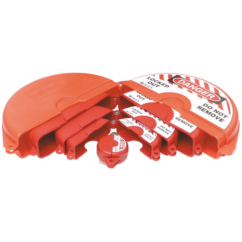 Brady Set za Blokiranje Prolaznih Ventila 25-330 mm Crveni 308035W