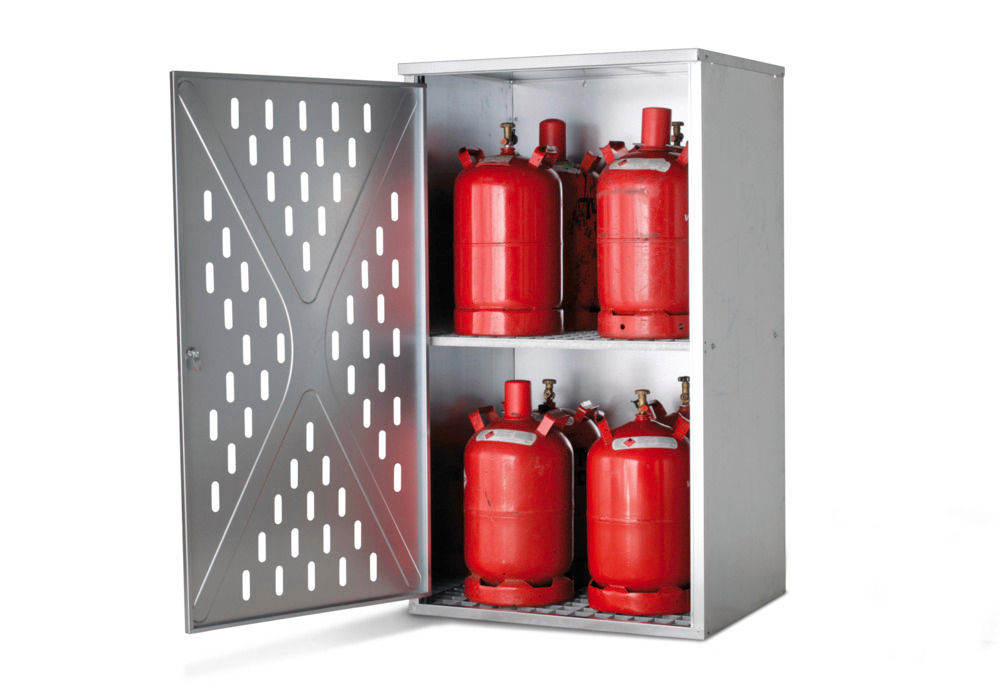 Asecos Čelik Orman za Gasne Boce 10x11kg 4x33kg 840x690x1500mm Pocinkovano