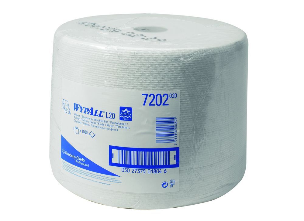 WypAll L10 Krpe za Čišćenje Površina Bele 1-slojne Jumbo Rolna 1000 Maramica