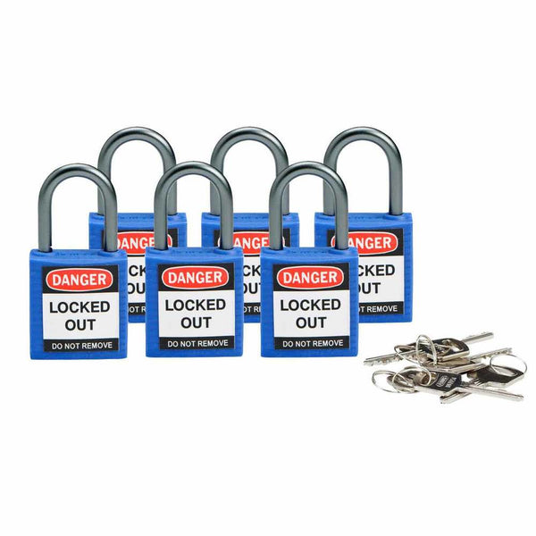 Brady Sigurnosni Katanci Najlon Aluminijum 25,4 mm Pakovanje 6 Komada 309120W