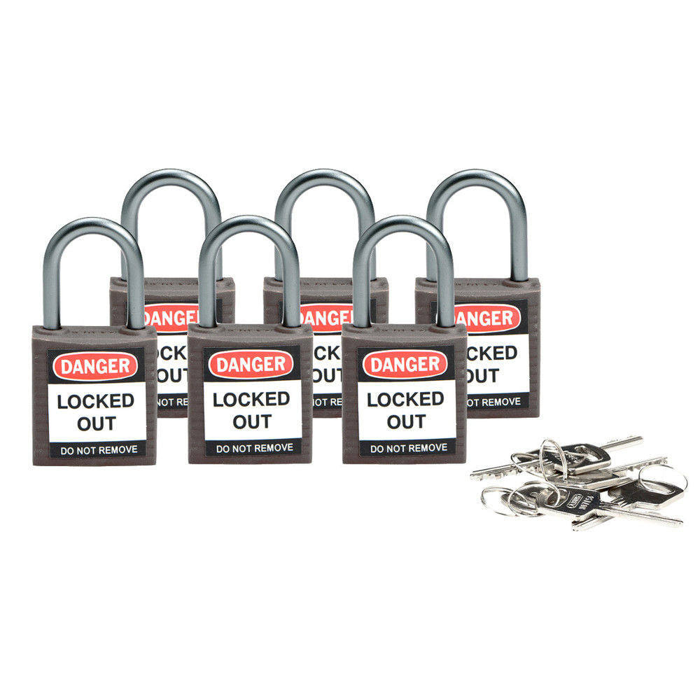 Brady Sigurnosni Katanci Najlon Aluminijum 25,4 mm Pakovanje 6 Komada 309129W