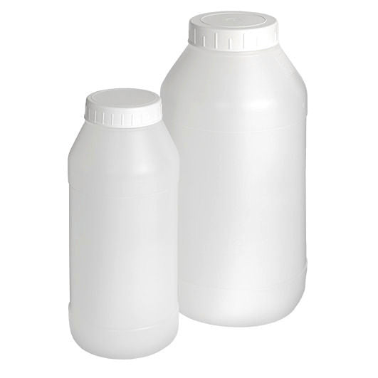 HDPE Boca široka boca prirodna sa unutrašnjim zaptivkom i navojnim poklopcem 1.3 L Pakovanje od 12 DENIOS 309617W