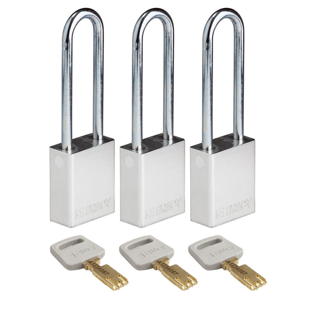 Brady Sigurnosni Katanci SafeKey Aluminijum 76,2 mm Pakovanje 3 Komada 311819W