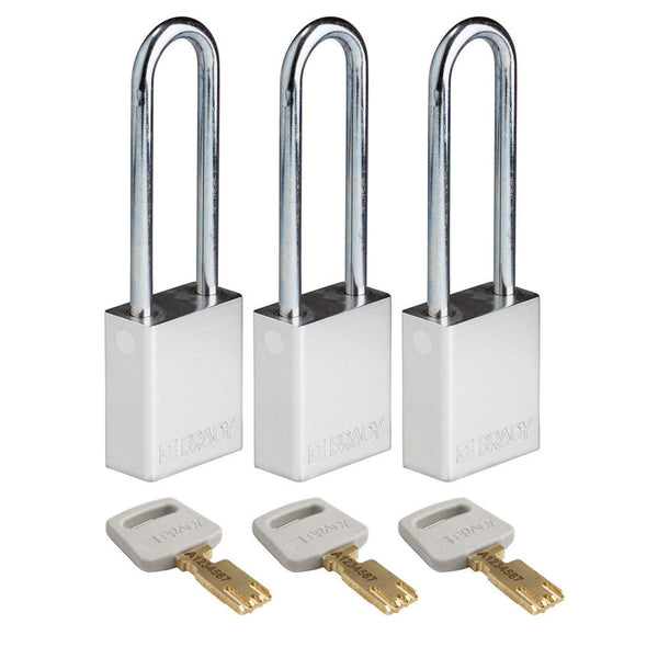 Brady Sigurnosni Katanci SafeKey Aluminijum 76,2 mm Pakovanje 3 Komada 311819W