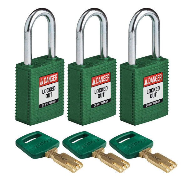 Brady Sigurnosni Katanci SafeKey Čelik 38,1 mm Pakovanje 3 Komada 311883W