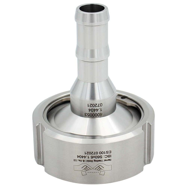 IBC Adapter od Nerđajućeg Čelika sa Crevnim Nastavkom 19 mm za Priključak S60x6 DENIOS 311479W