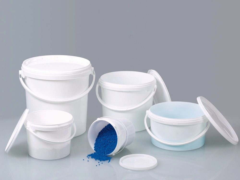 Verpackungseimer sa Poklopcem od PP 1 l DENIOS 309741W 132 x 131 mm Beli Pakovanje 100 kom