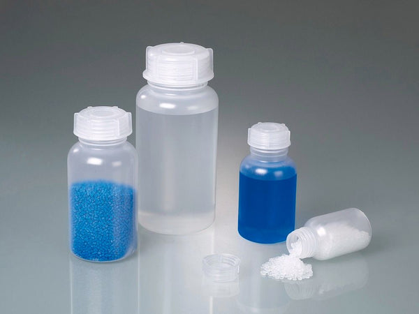 Weithalsflasche aus PP Transparent 100 ml, 96 Stück DENIOS 309690W
