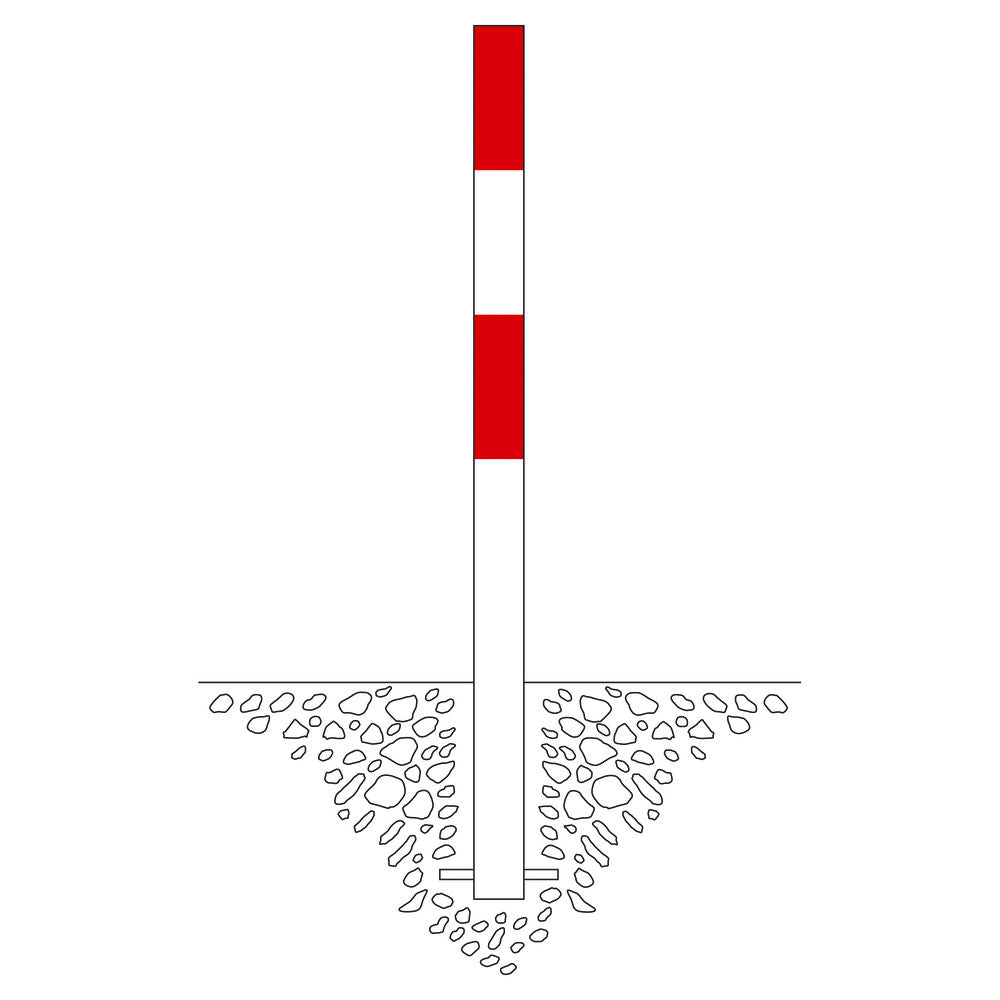 Zaštitni Stub Od Čelika Za Ubetoniranje Plastificiran 70 x 70 mm Visina 1000 mm Moravia 310821W