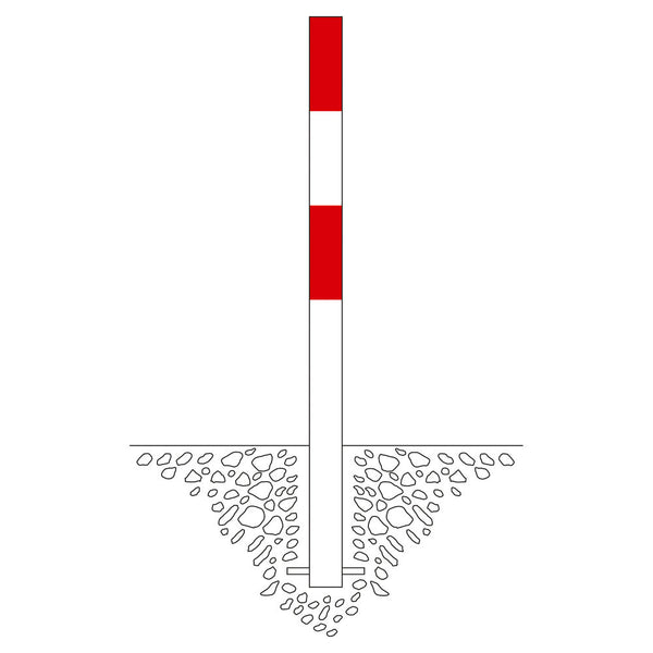 Zaštitni Stub Od Čelika Za Ubetoniranje Plastificiran 70 x 70 mm Visina 1000 mm Moravia 310821W