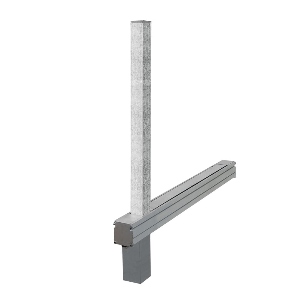 Čelični Sklopivi Zaštitni Stub Sa Trouglastim Ključem Toplo Cinkovan 70 x 70 mm Visina 900 mm Moravia 310835W