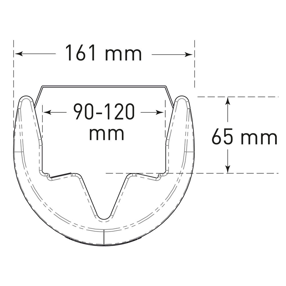 Zaštitni Element za Regalne Stubove Moravia 90-120 mm Žuti 161 x 115 x 550 mm 311047W