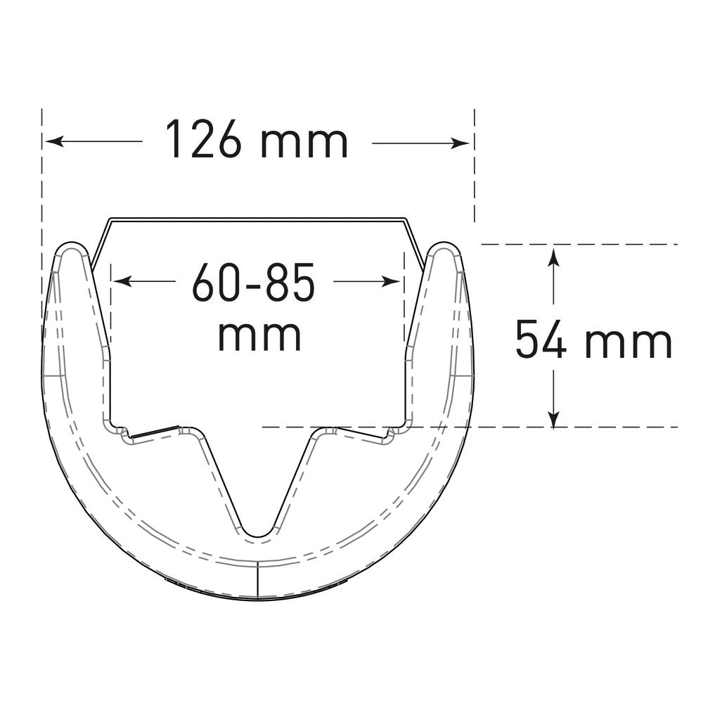 Element Za Zaštitu Regalnih Stubova Moravia Polietilen Žuti 126x104x550 mm 311048W