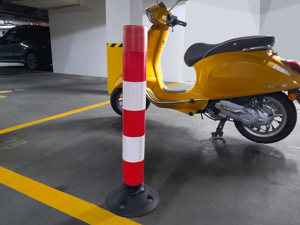 Samonivelirajući Vodeći Cilindar Plastika Ø 100 mm Crveno/Beli Moravia 311247W
