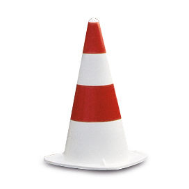 Saobraćajni čunj Moravia 311271W 50 cm Beli sa Crvenim Prstenovima