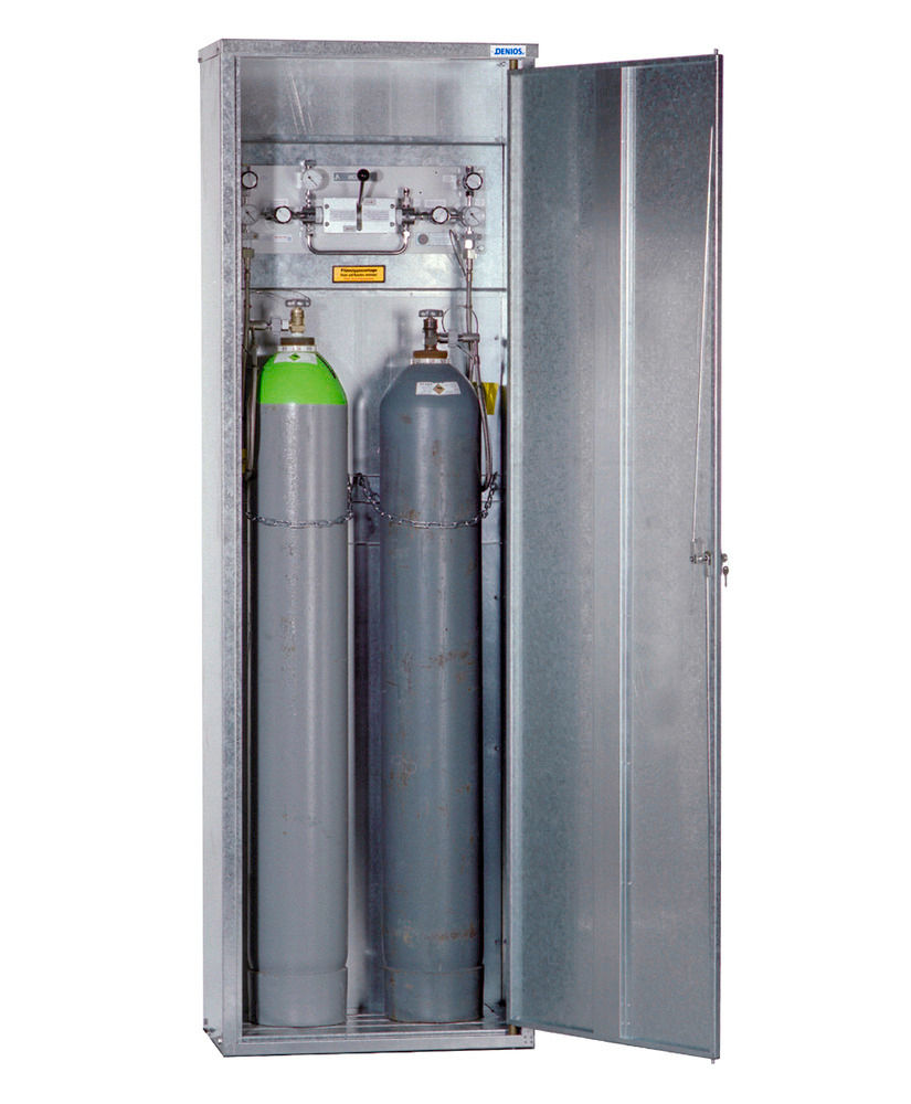 Denios Čelik Ormar za Gasne Boce 2 x 50 l 700x400x2250mm Vruće Pocinkovan
