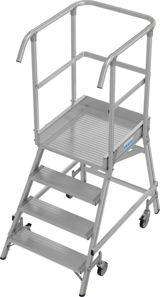 KRAUSE Pokretne Aluminijumske Merdevine sa Platformom 4 Stepenika 312165W