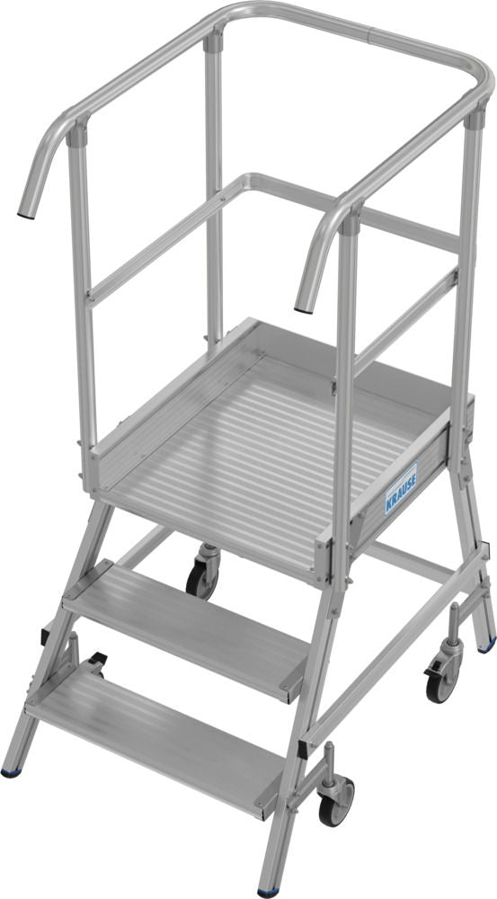 KRAUSE Pokretne Aluminijumske Merdevine sa Platformom 3 Stepenika 312164W