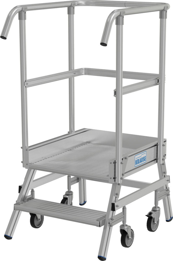 KRAUSE Aluminijumske Pokretne Merdevine sa Platformom 2 Stepenika 312163W