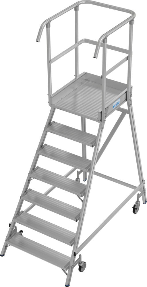 KRAUSE Pokretne Aluminijumske Merdevine sa Platformom 7 Stepenika 312168W