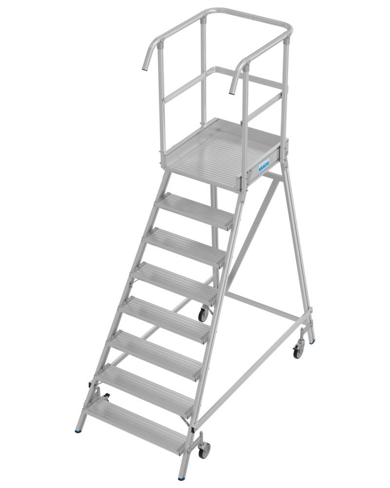 KRAUSE Pokretne Aluminijumske Merdevine sa Platformom 8 Stepenika 312169W
