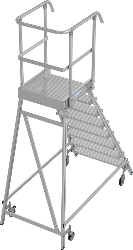 KRAUSE Pokretne Aluminijumske Merdevine sa Platformom 8 Stepenika 312169W