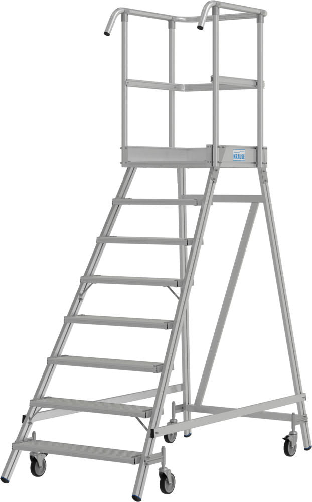 KRAUSE Pokretne Aluminijumske Merdevine sa Platformom 8 Stepenika 312169W