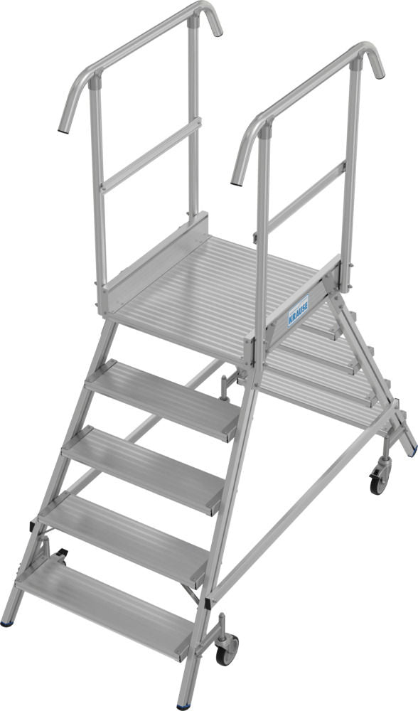 KRAUSE Aluminijumske Pokretne Merdevine sa Platformom 2 x 5 Stepenika 312172W