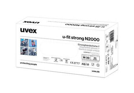 Jednokratne Rukavice uvex u-fit strong N2000 Nitril Kat. III 0,2 mm 25 Pari