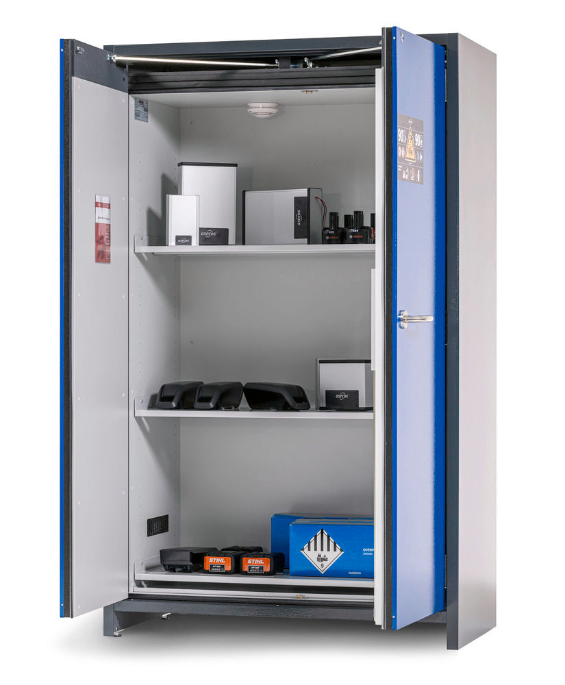 asecos Čelični SafeStore-Pro Ormar za Litijum-Jonske Baterije 327430W 3 Nivoa Plava