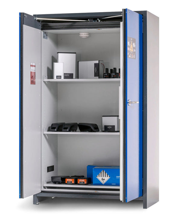 asecos Čelični SafeStore-Pro Ormar za Litijum-Jonske Baterije 327430W 3 Nivoa Plava