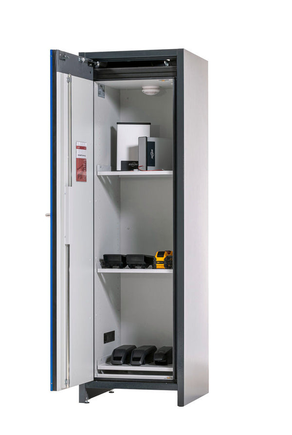 DENIOS Čelik asecos SafeStore Core Orman za Skladištenje Litijum-Jonskih Baterija 309923W 3 Police Plava