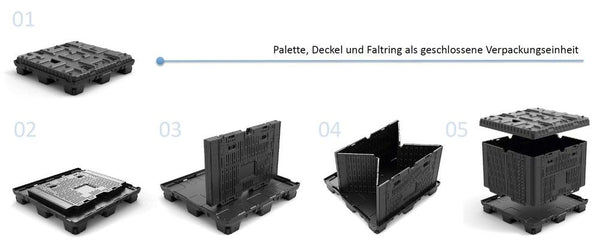 DENIOS GENIUS FLEX-BOX 1420 Premium Sklopivi Kontejner za Litijum-Jonske Baterije